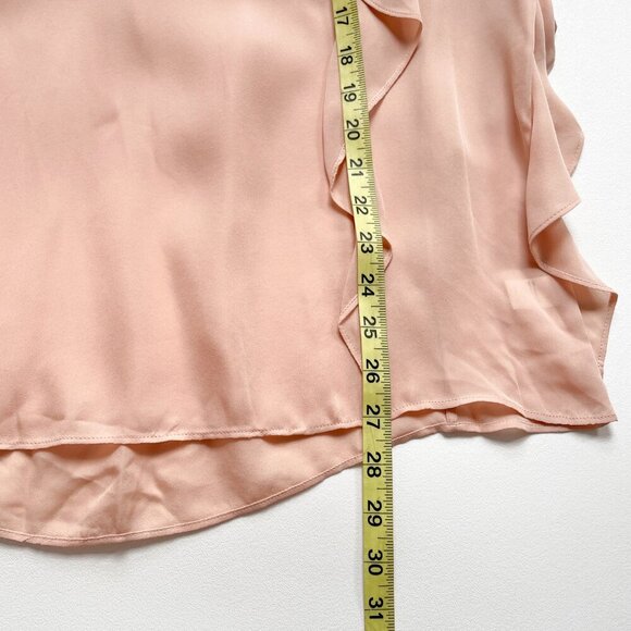 Ramy Brook Tiera Tie Shoulder Silk Ruffle Top Blush Size Medium NEW NWT - Picture 8 of 8
